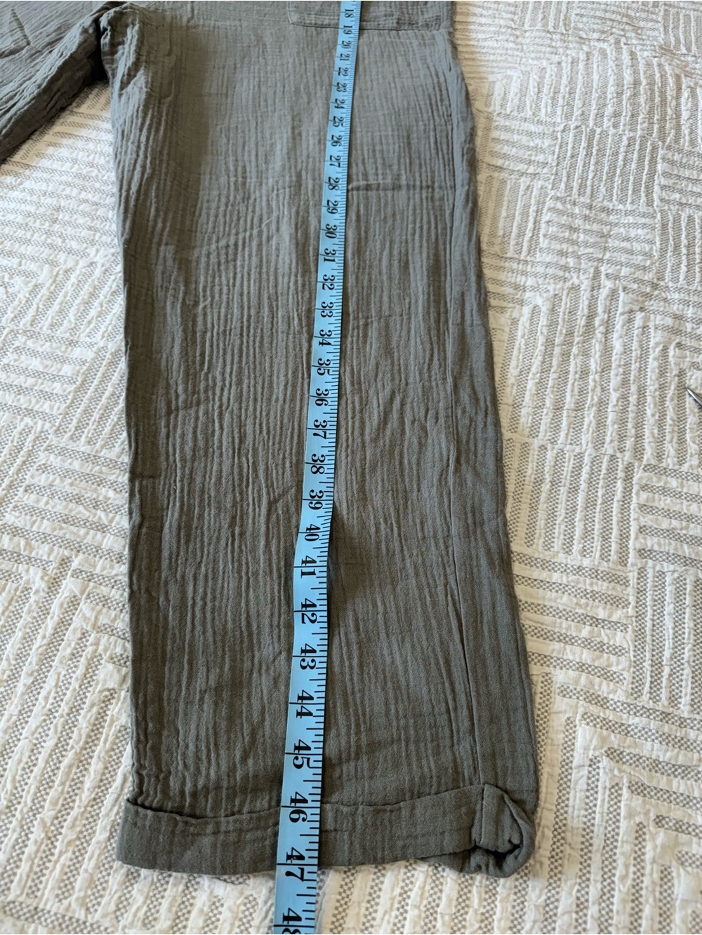 Smash + Tess x Jillian Harris Organic Cotton Romper Sage Green Tie Strap Medium - Picture 10 of 11